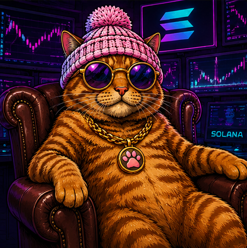 AnsemCat on the trading throne